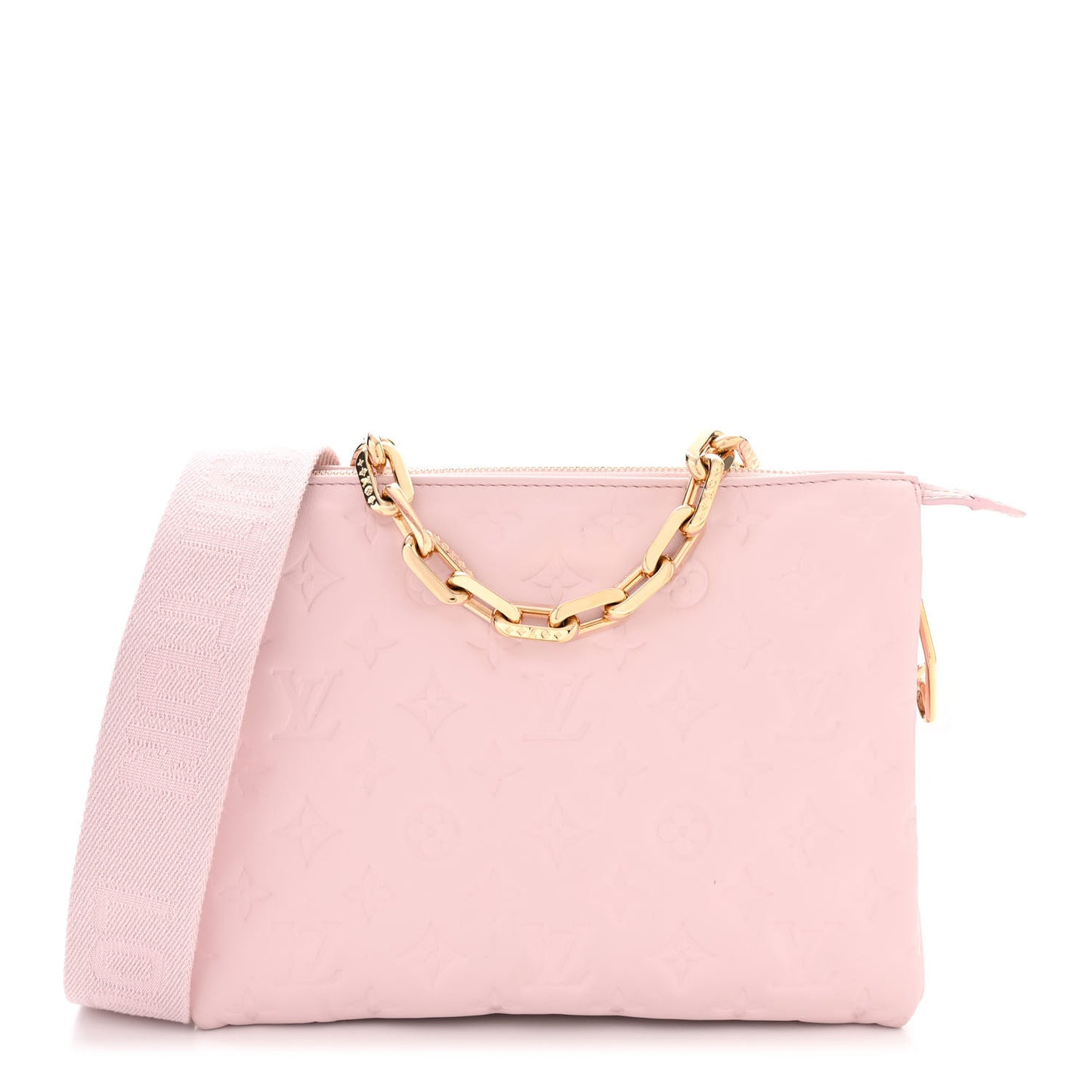 Lambskin Embossed Monogram Coussin PM Rose