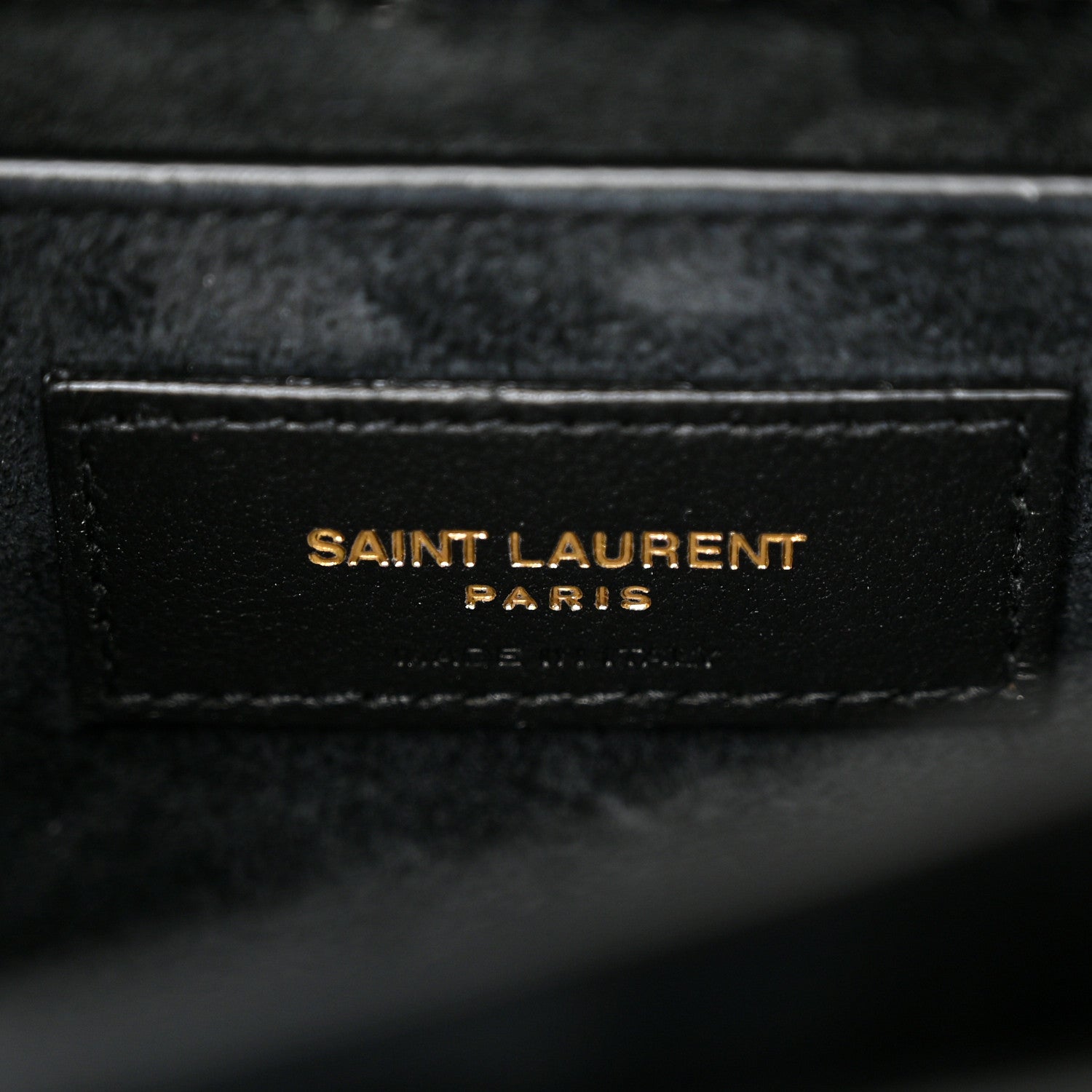 Saint Laurent Calfskin Crocodile Embossed Medium Monogram Sunset Black 6 of 10