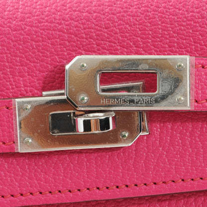Hermes Chevre Mysore Kelly Compact Wallet Rose Tyrien 6 of 8