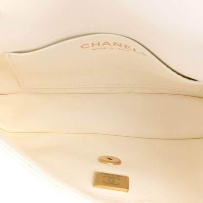 Chanel Lambskin Quilted Mini Heart Charms Flap White 5 of 9