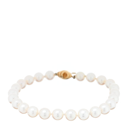 Tiffany 18K Yellow Gold Freshwater Cultured Pearl 7mm Signature Pearls Bracelet 2 of 3