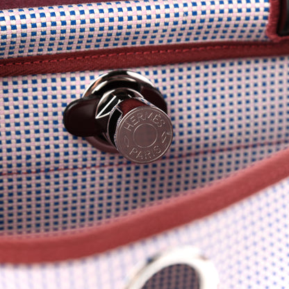 Hermes Criss Viking Vache Hunter Herbag Zip Retourne 31 PM Ecru Mauve Bleu Billard Rouge Sellier 9 of 11