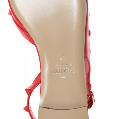Valentino Garavani Nappa Monochrome Rockstud Slingback Flats 37 Rosso Valentino 6 of 9