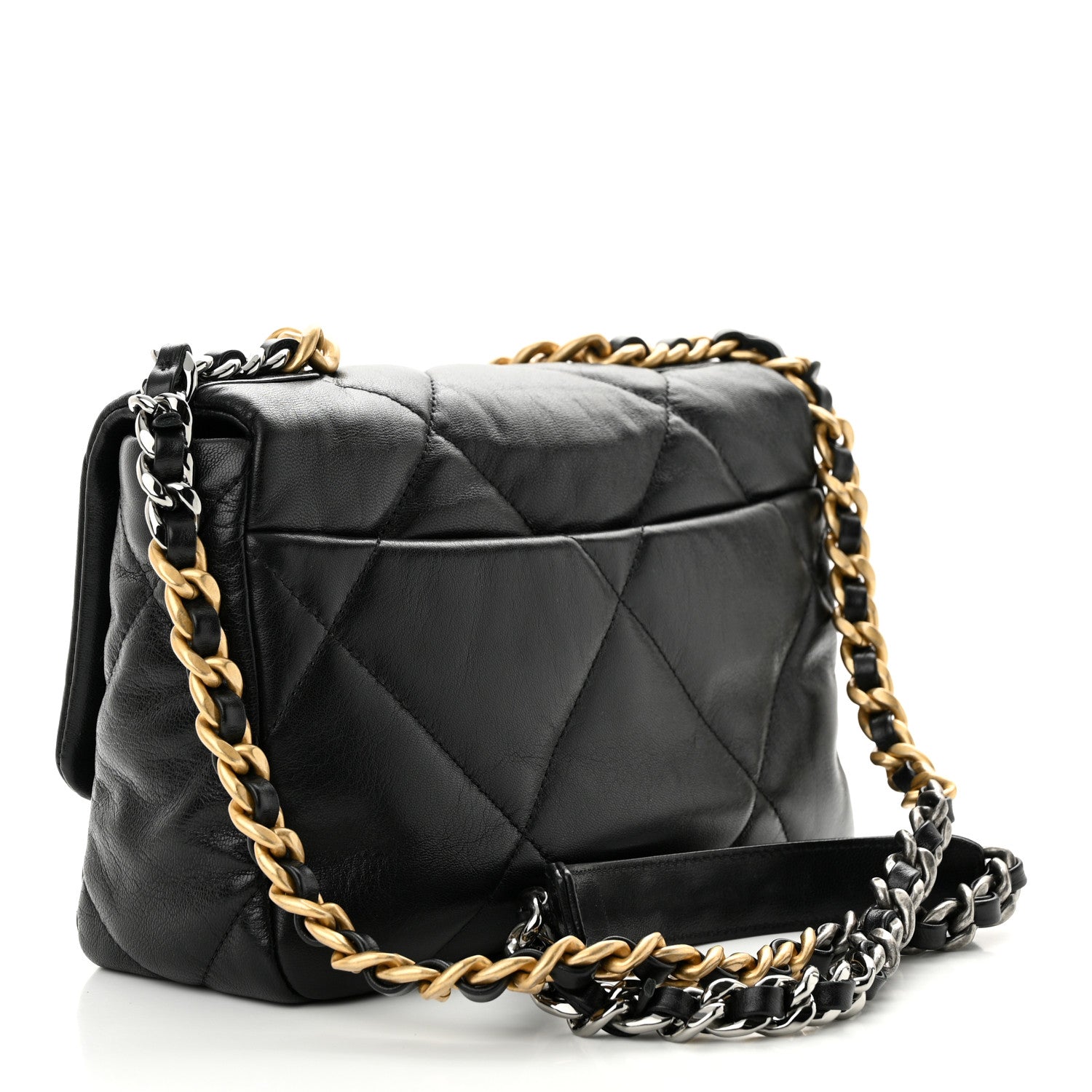 Chanel Goatskin Quilted Medium Chanel 19 Flap Black 3 of 10
