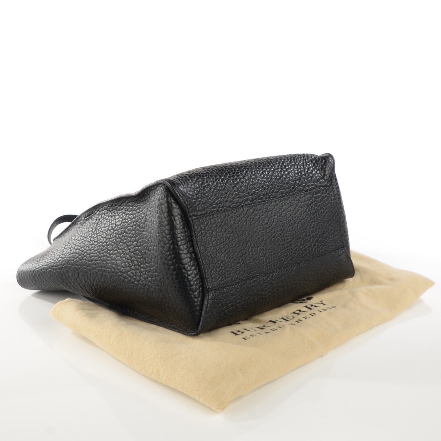 Burberry Heritage Grain Medium Woodbury Tote Black 4 of 8