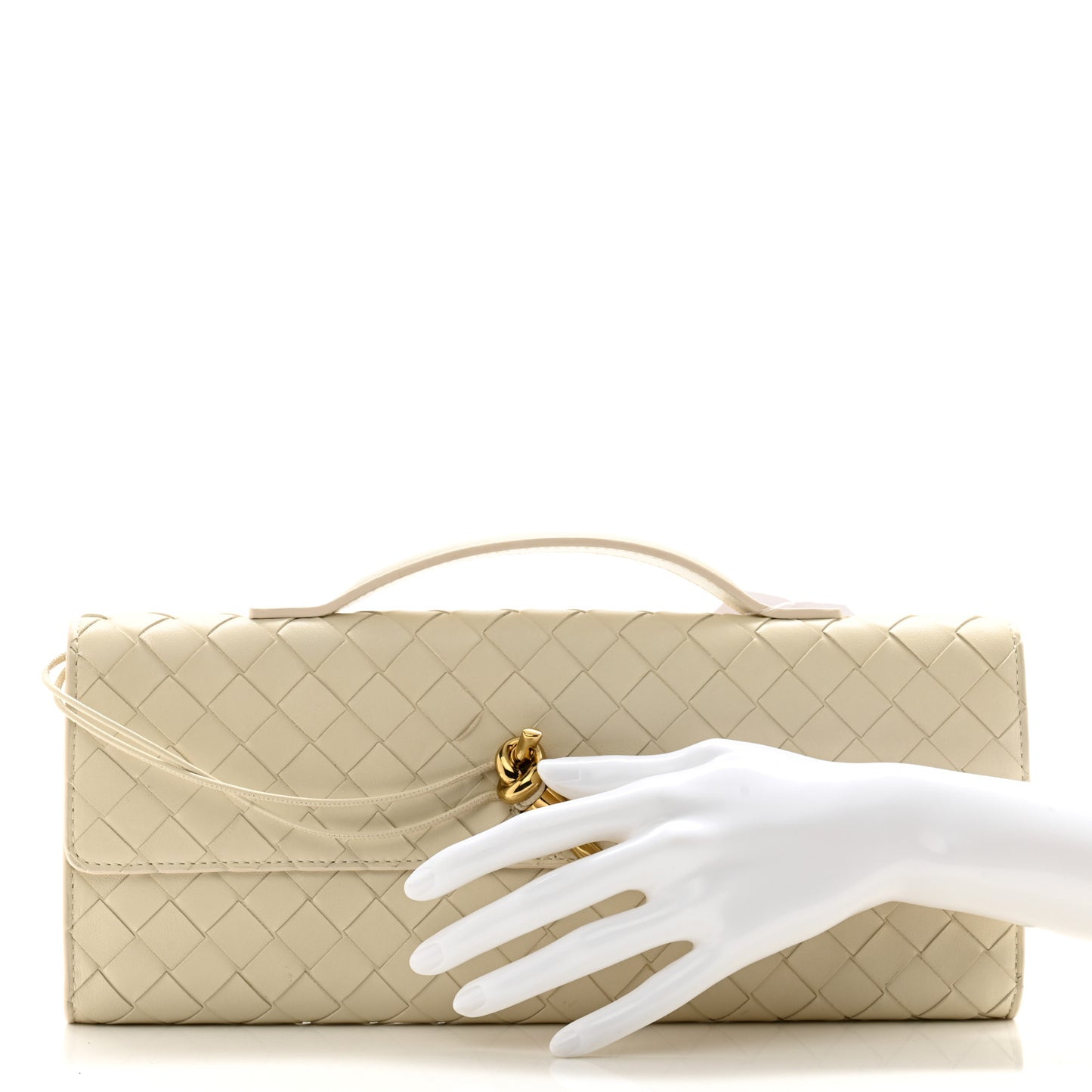 Nappa Intrecciato Long Andiamo Top Handle Sea Salt
