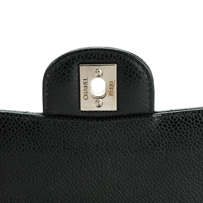 Chanel Caviar Quilted Medium Double Flap Black 9 of 10