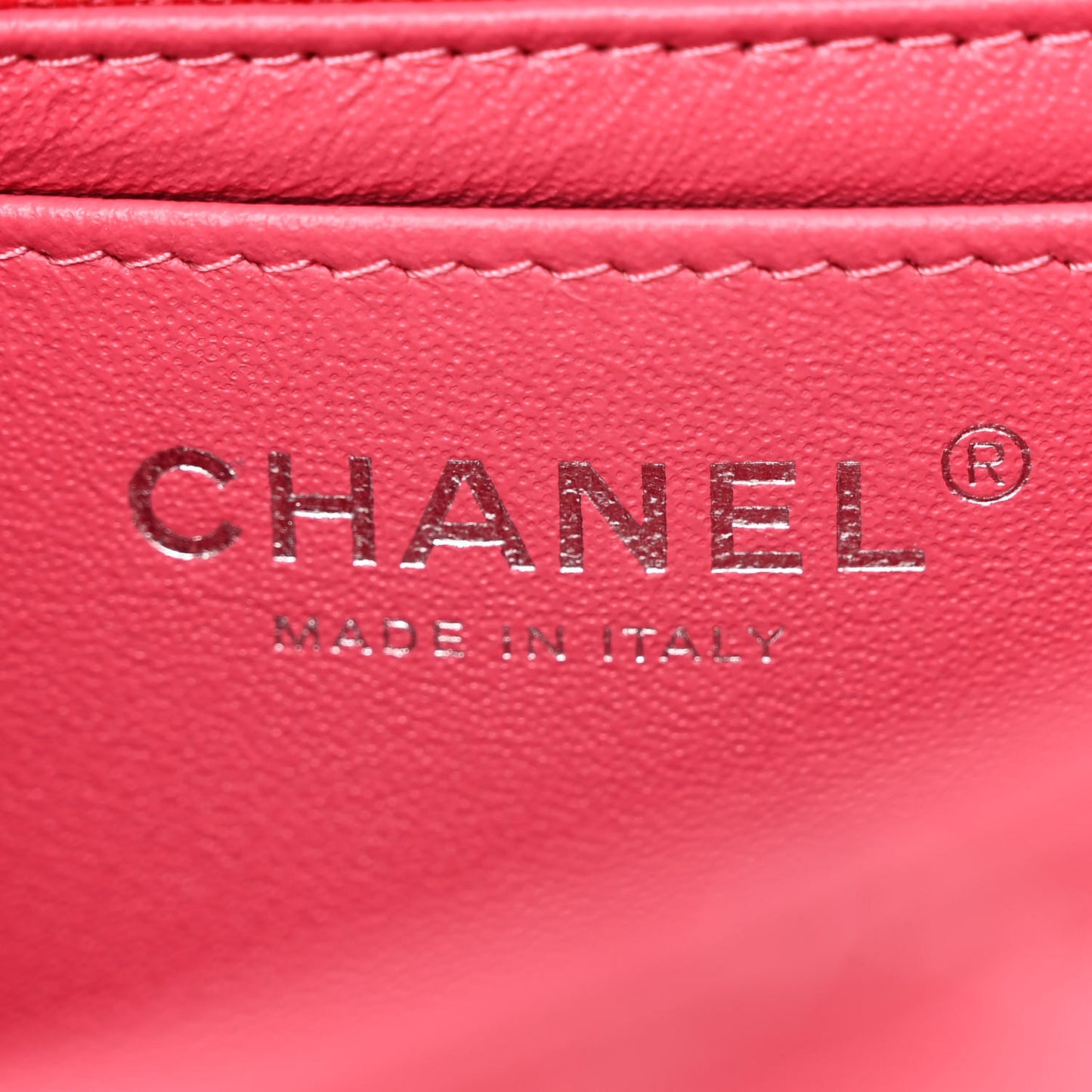 Lambskin Quilted Mini Rectangular Flap Pink