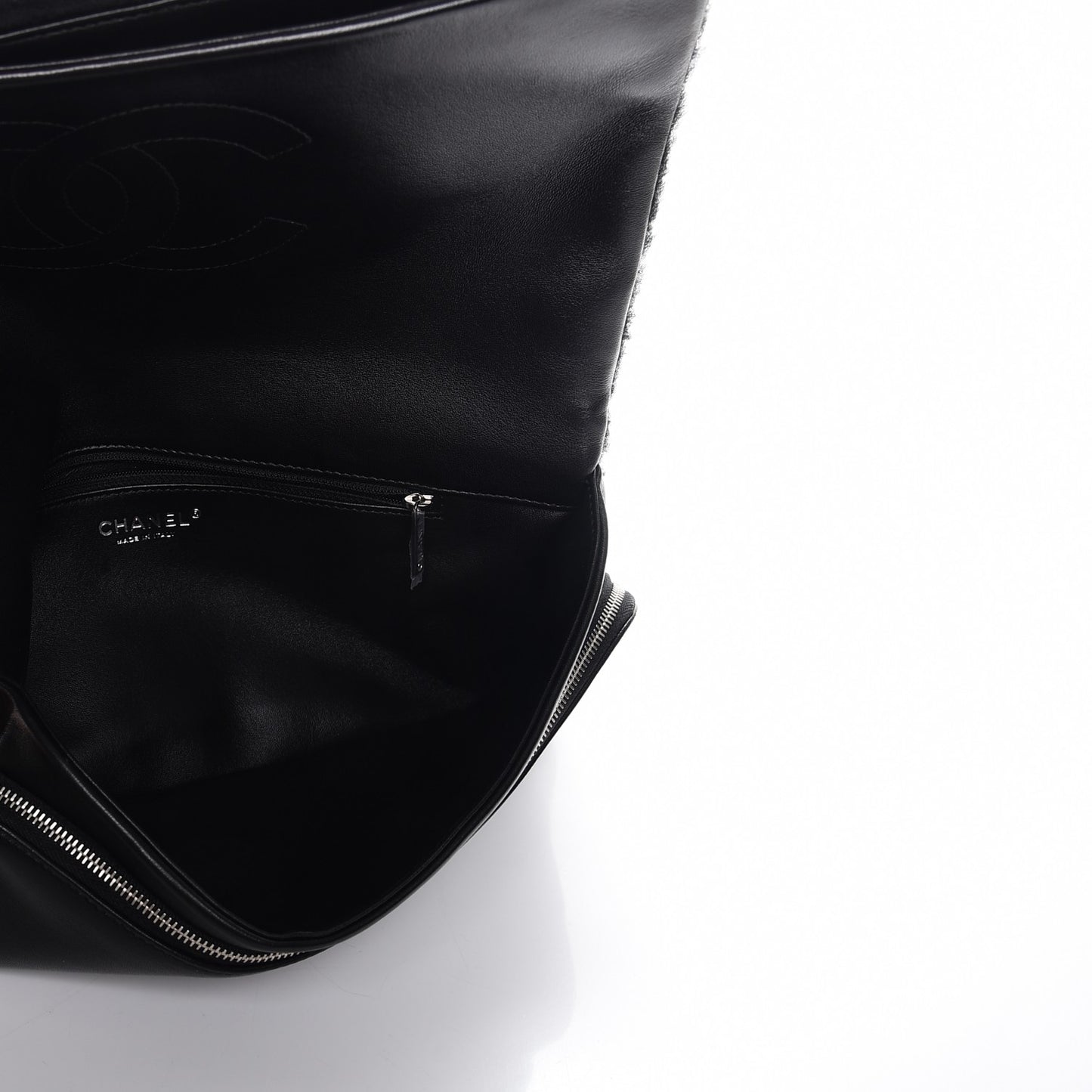 Shearling Lambskin 100% Clutch Black