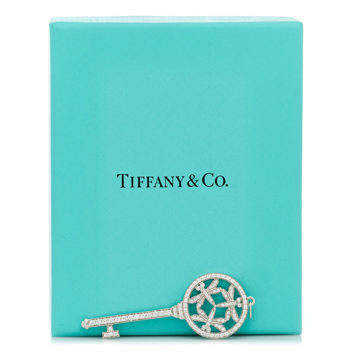 Tiffany Platinum Diamond Large Dragonfly Key Pendant 4 of 4