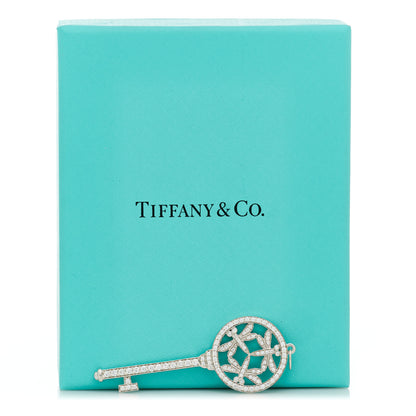 Tiffany Platinum Diamond Large Dragonfly Key Pendant 4 of 4