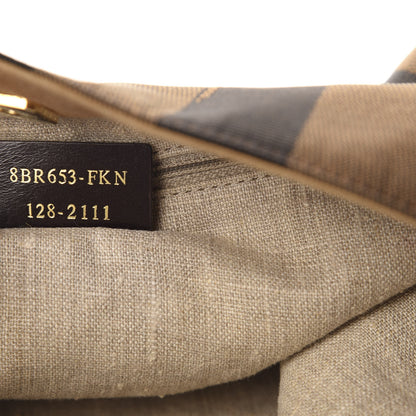 Fendi Pequin Cuoio Vegetale Large Hobo Tobacco Black Cuoio 9 of 16