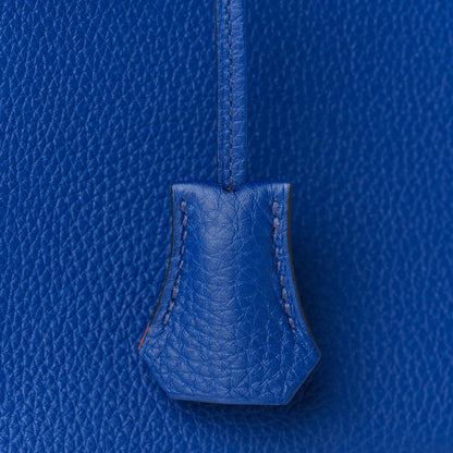 Hermes Togo Verso Birkin 25 Bleu Royal Capucine 33 of 35