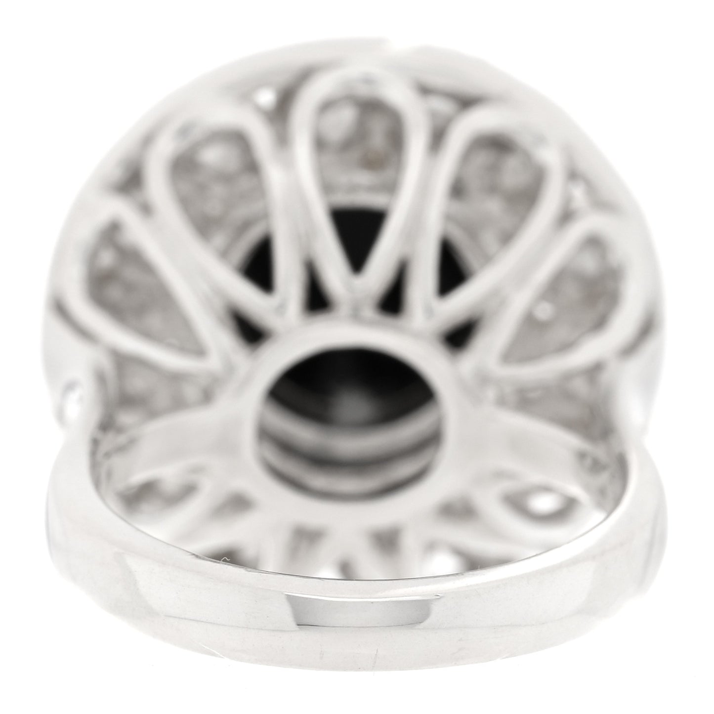 Sterling Silver Black Onyx Freshwater Cultured Pearl Ziegfeld Ring 51 5.75