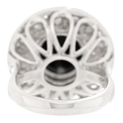 Tiffany Sterling Silver Black Onyx Freshwater Cultured Pearl Ziegfeld Ring 51 5.75 3 of 5