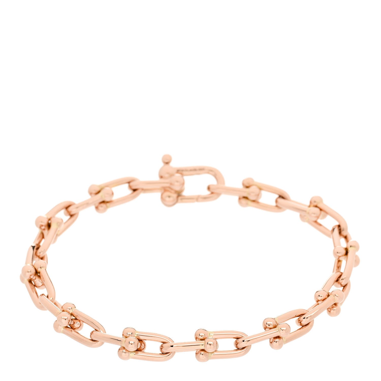 Tiffany 18K Rose Gold Small HardWear Link Bracelet 1 of 4