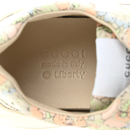 Gucci X LIBERTY OF LONDON Calfskin Infinity Tracy Womens Rhyton Sneakers 37.5 Mint Peach 6 of 9