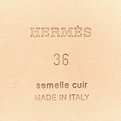 Hermes Calfskin Oran Sandals 36 Granit Rose 7 of 9