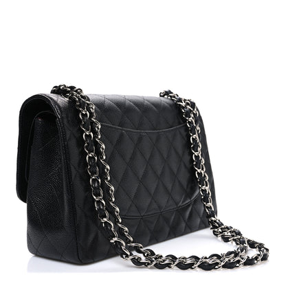 Chanel Caviar Quilted Jumbo Double Flap Black 3 of 10