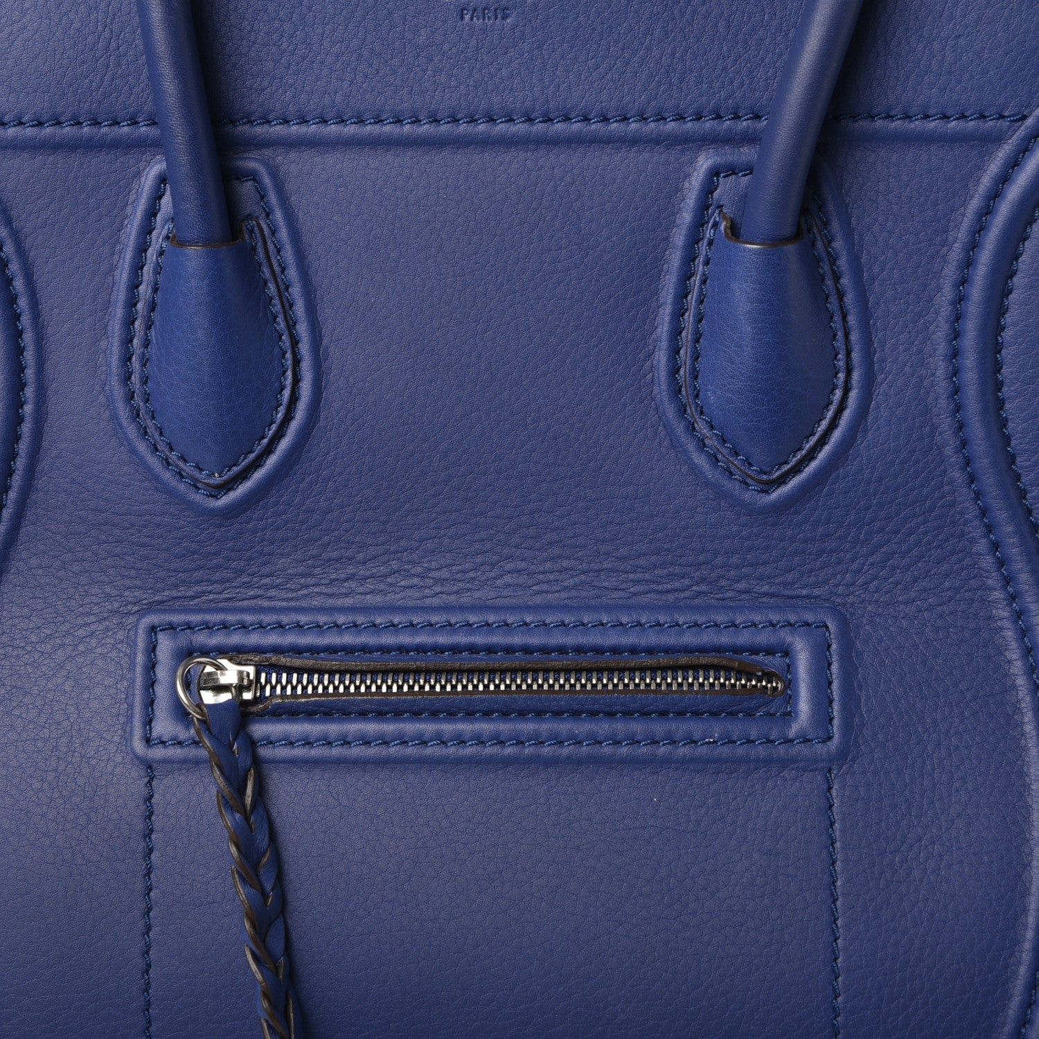 Celine Supple Calfskin Medium Phantom Luggage Royal Blue 8 of 11