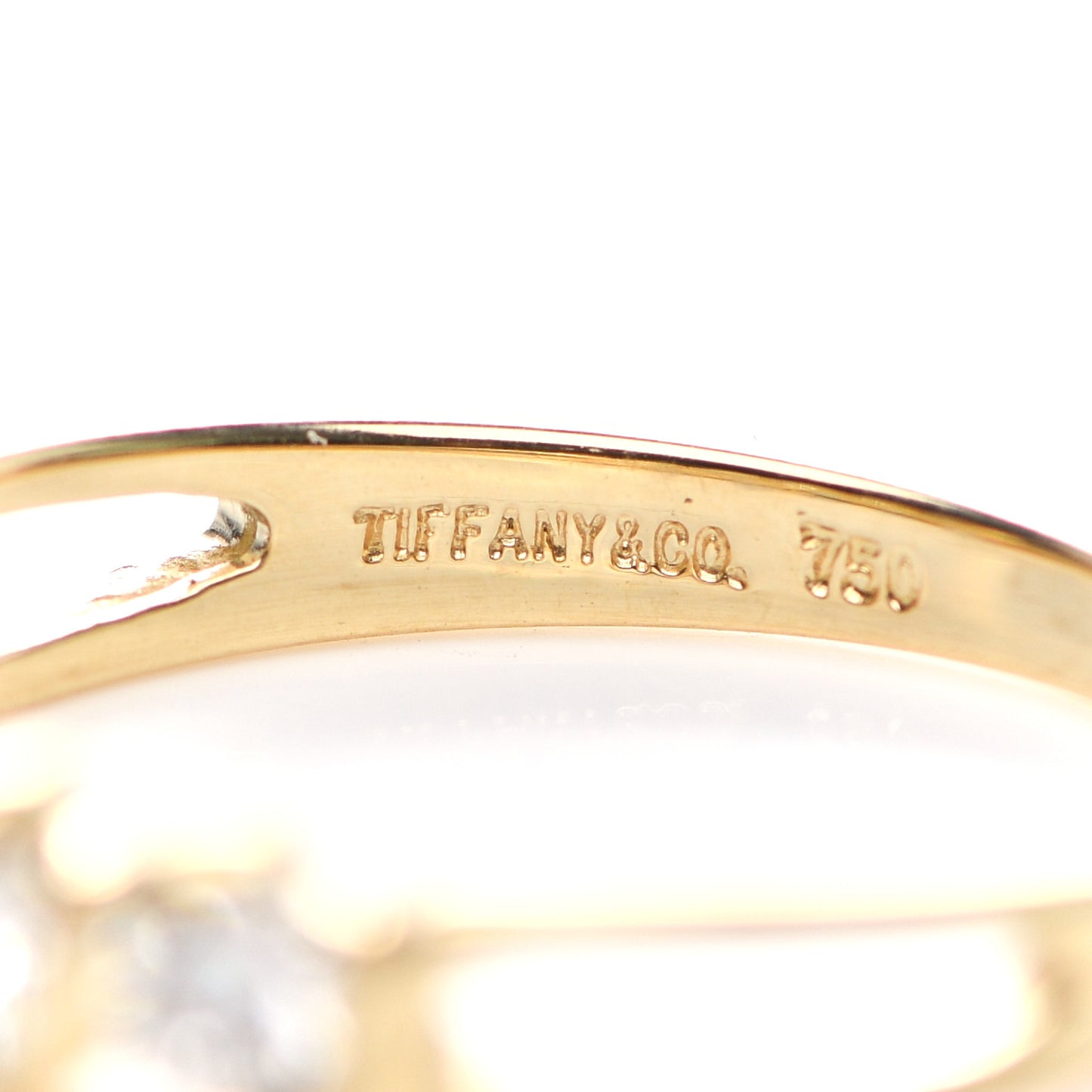18K Yellow Gold Diamond Semi Swirl Bezel Set Band Ring 53 6.5