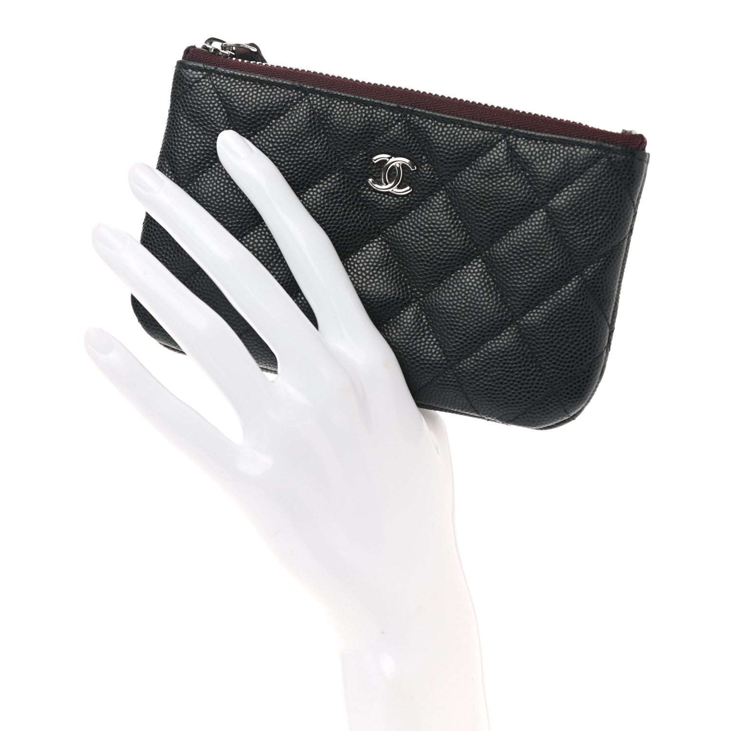 Chanel Caviar Quilted Small Cosmetic Case Black 2 of 8