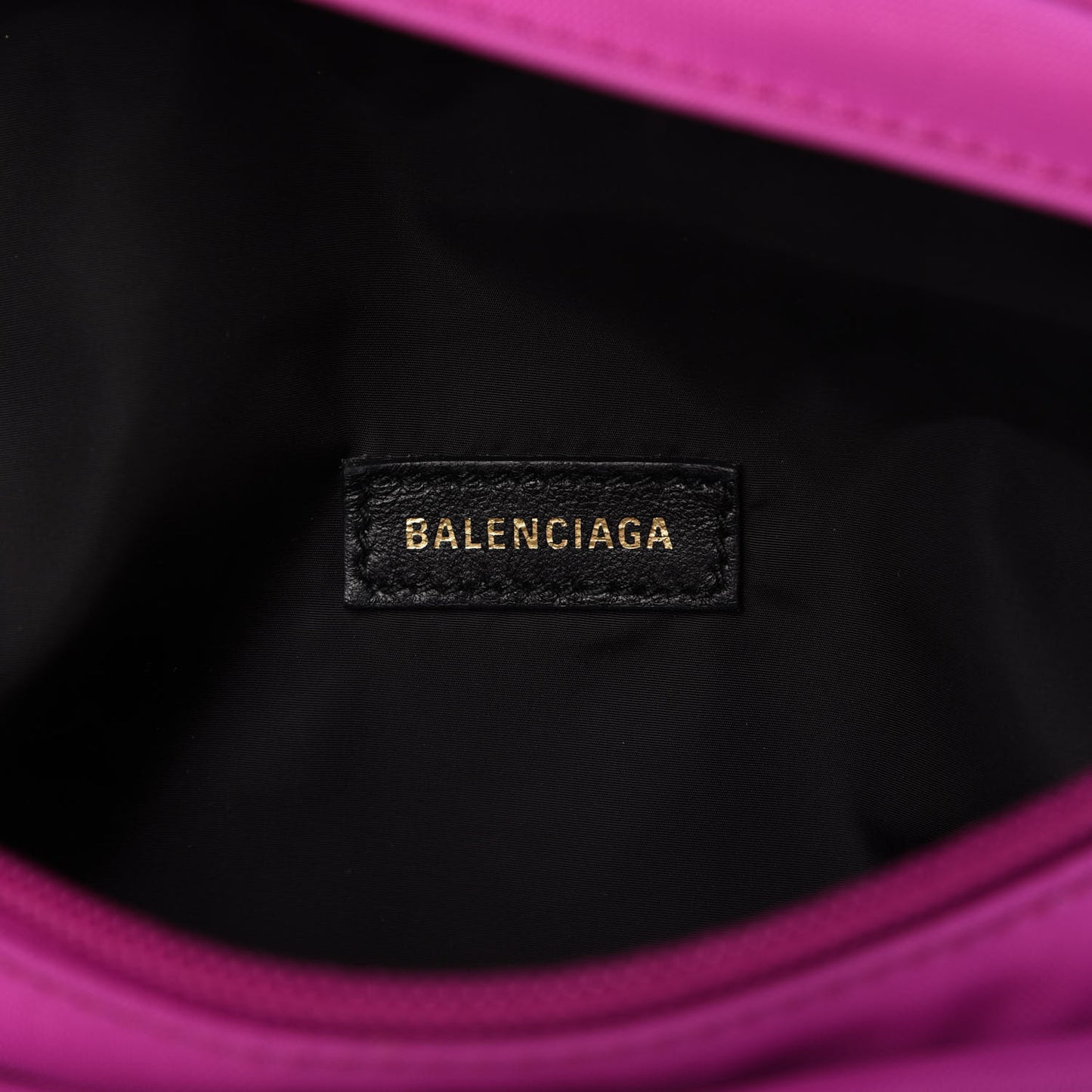 Sport Nylon Logo Embroidered Small Wheel Beltpack Fuchsia Black