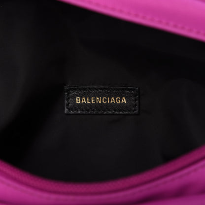 Balenciaga Sport Nylon Logo Embroidered Small Wheel Beltpack Fuchsia Black 8 of 9