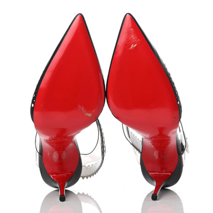 Christian Louboutin Patent Kid PVC Chouette 100 Pumps 37.5 Black 9 of 24