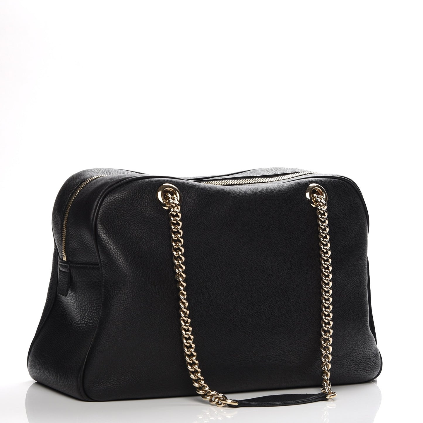 Pebbled Calfskin Medium Soho Bowler Black