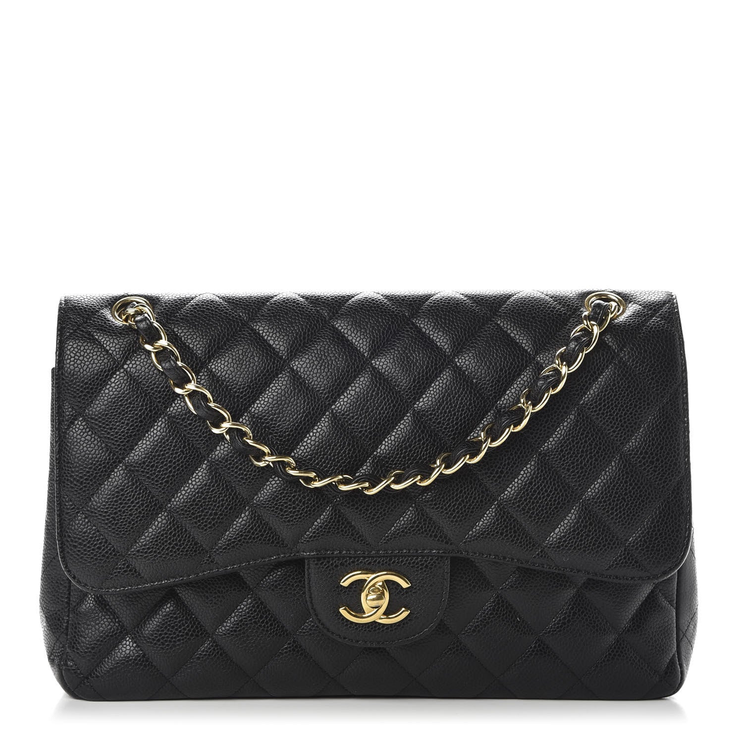 Chanel Caviar Quilted Jumbo Double Flap Black 1 of 13