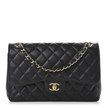 Chanel Caviar Quilted Jumbo Double Flap Black 1 of 13