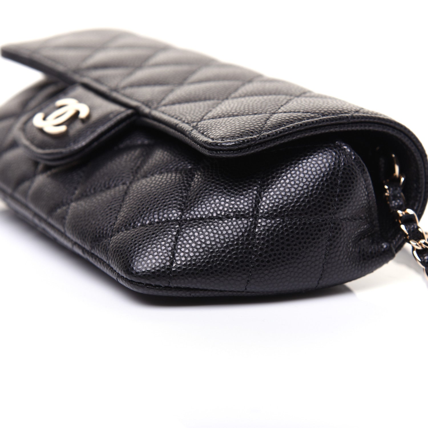 Chanel Caviar Quilted Glasses Case With Chain Black 8 of 14