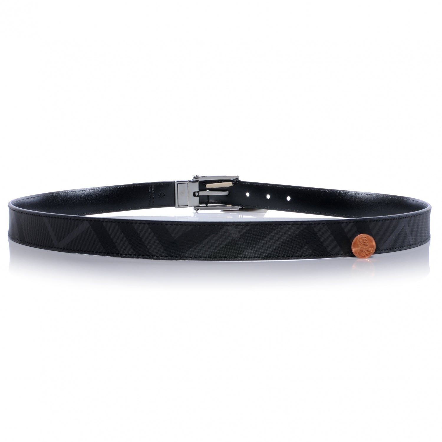 Burberry Brit Check Webster Reversible Belt 48 120 Black 2 of 4