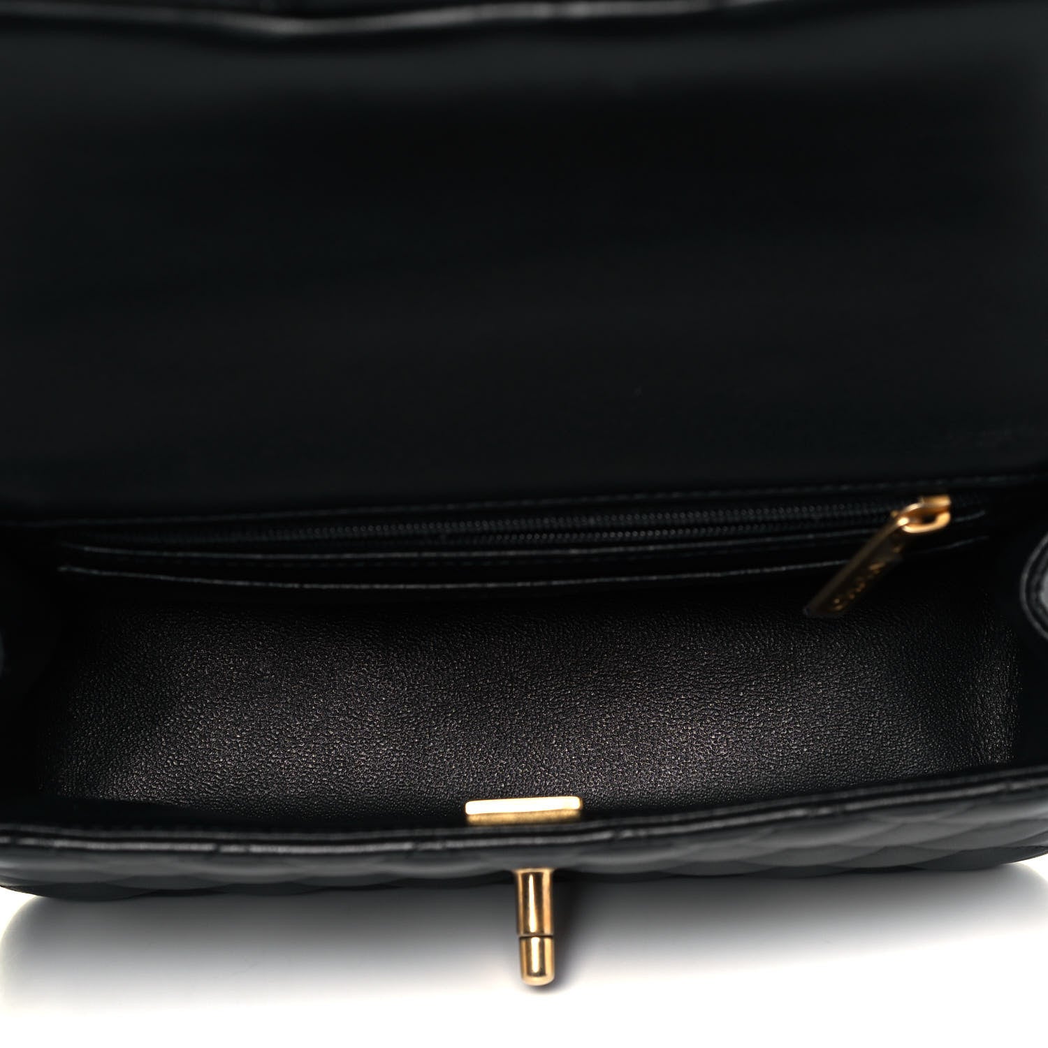 Chanel Lambskin Quilted Mini Top Handle Rectangular Flap Black 5 of 9