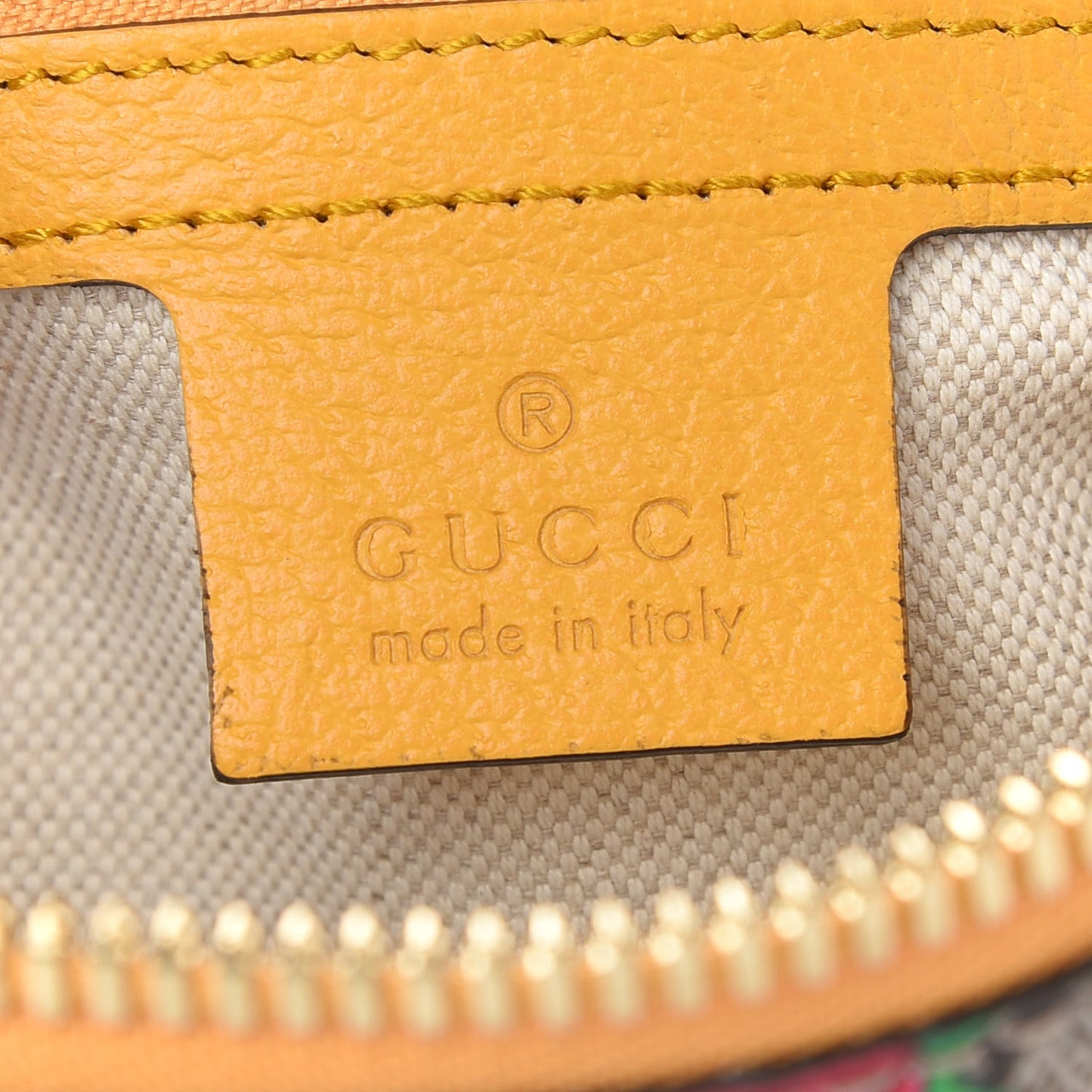 GG Supreme Monogram Flora Medium Ophidia Belt Bag Beige Multicolor Crop