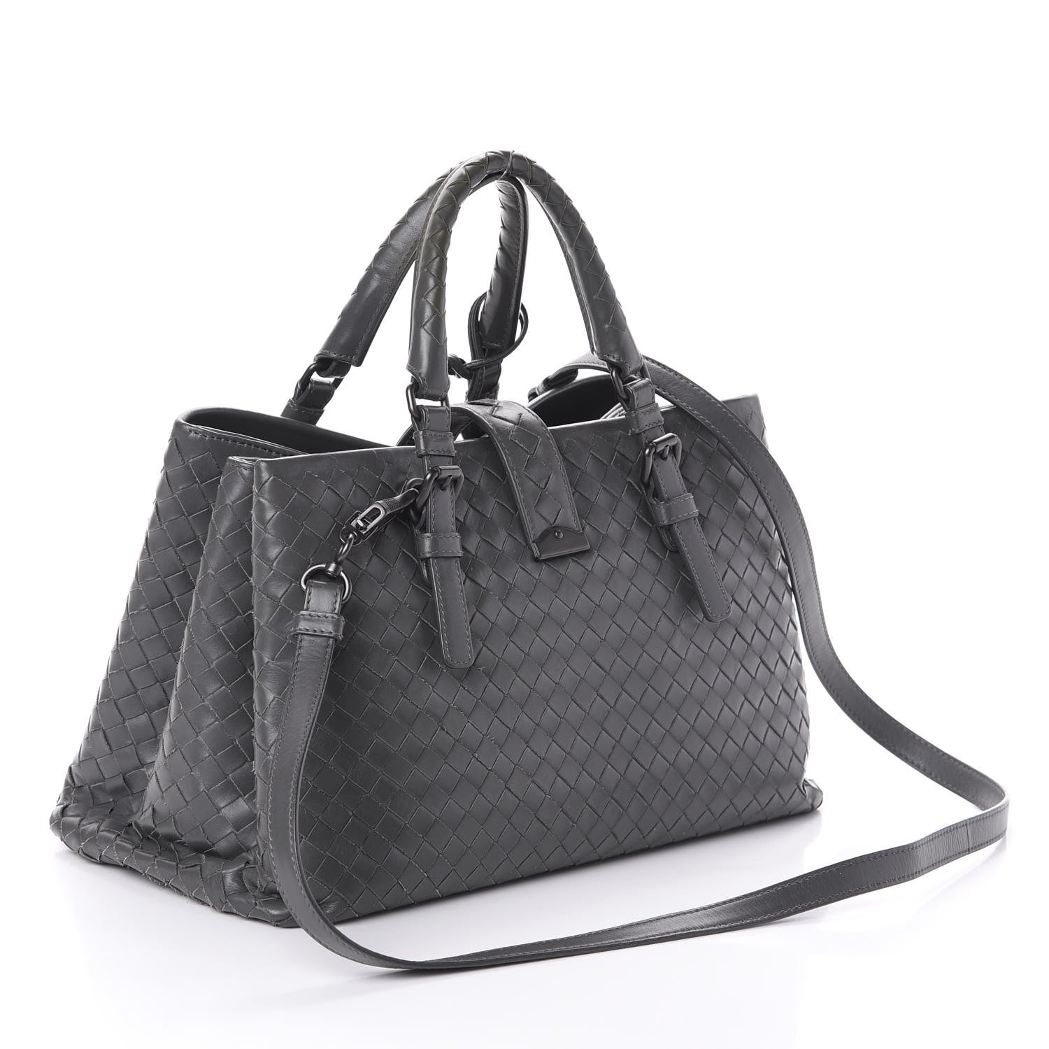 Bottega Veneta Light Calf Intrecciato Small Roma Light Grey 3 of 9