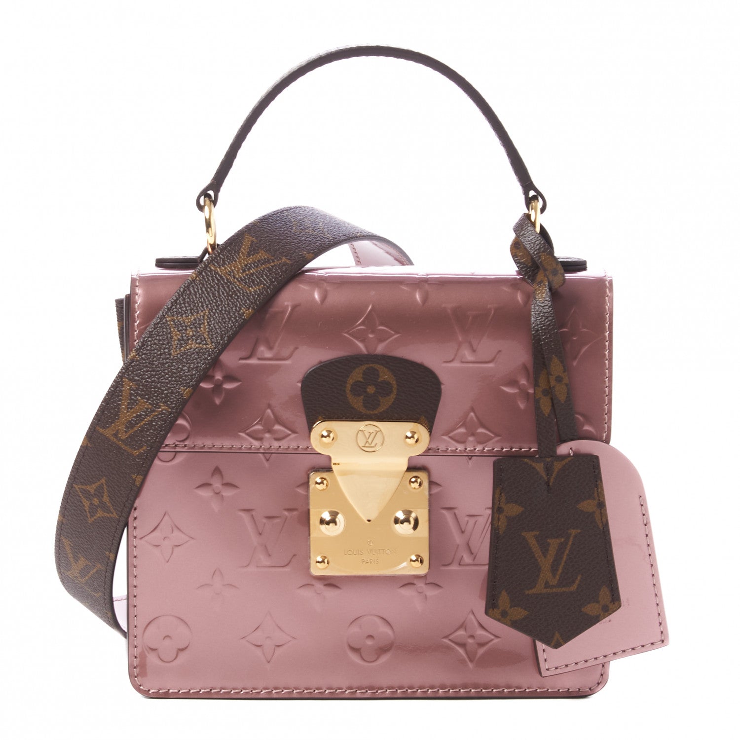 Louis Vuitton Vernis Monogram Spring Street Rose Pale Metallise 1 of 7