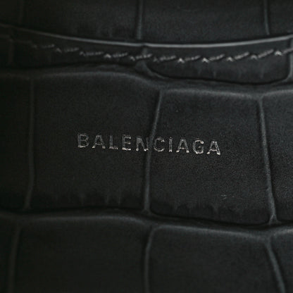 Balenciaga Calfskin Crocodile Embossed Neo Classic Silver Hardware Mini City Dark Grey 6 of 9