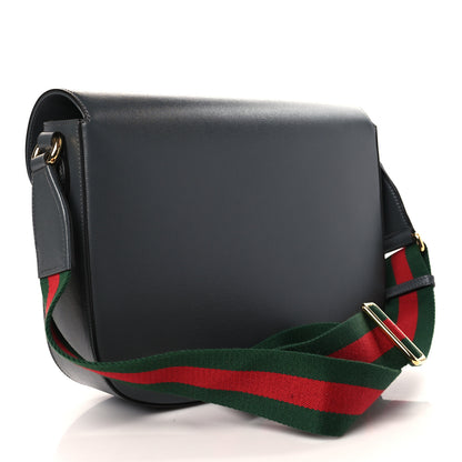 Gucci Azalea Calfskin Web Horsebit 1955 Shoulder Bag Graphite Grey 3 of 8