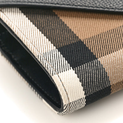 Burberry Vintage Check Grain Calfskin Halton Wallet Black 7 of 8