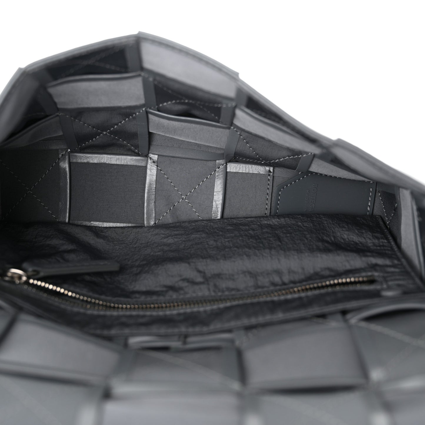Paper Calfskin Maxi Intreccio Cassette Crossbody Bag Thunder