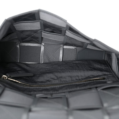 Bottega Veneta Paper Calfskin Maxi Intreccio Cassette Crossbody Bag Thunder 5 of 10