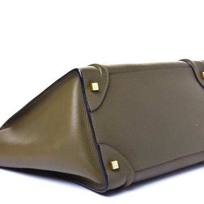 Celine Drummed Calfskin Mini Luggage Jungle 7 of 10