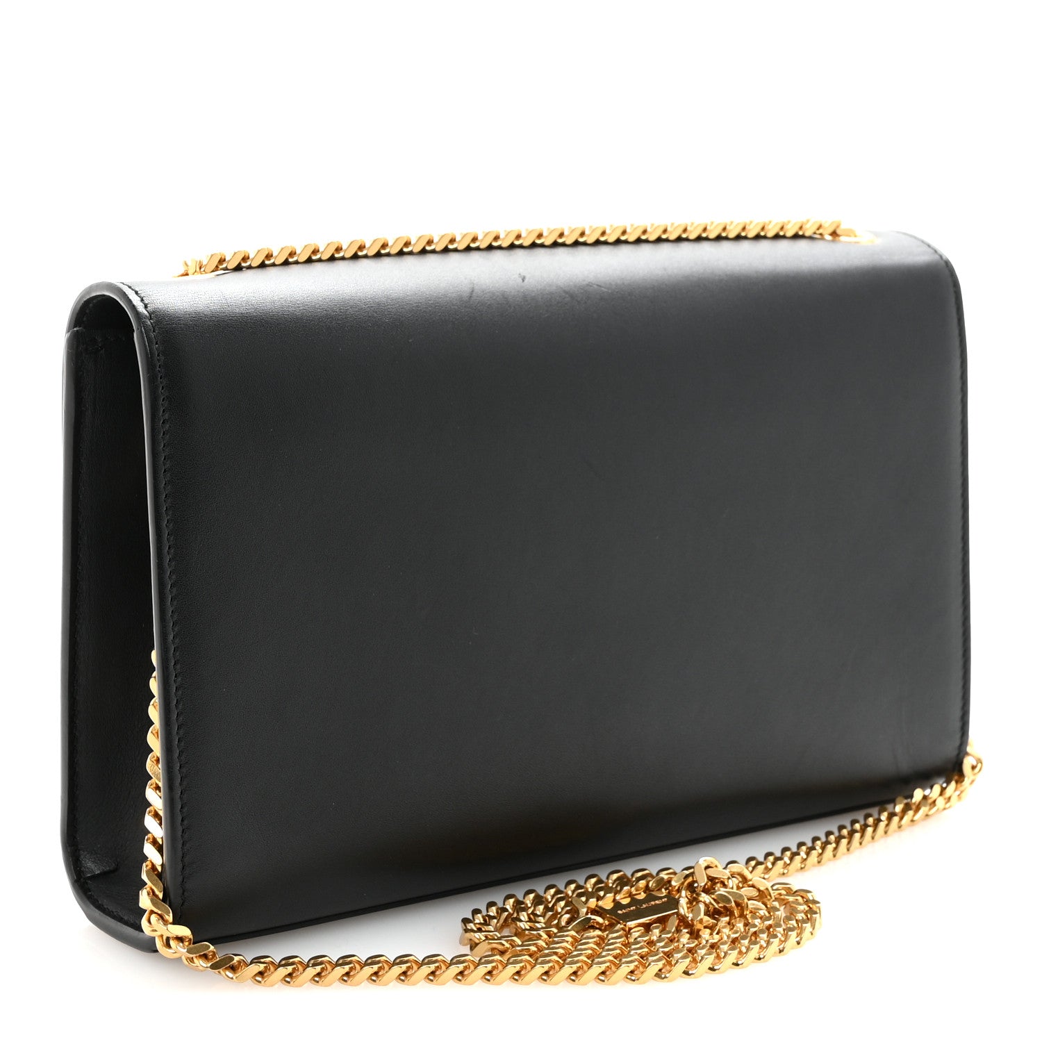 Saint Laurent Smooth Calfskin Medium Classic Monogram Kate Tassel Satchel Black 3 of 9