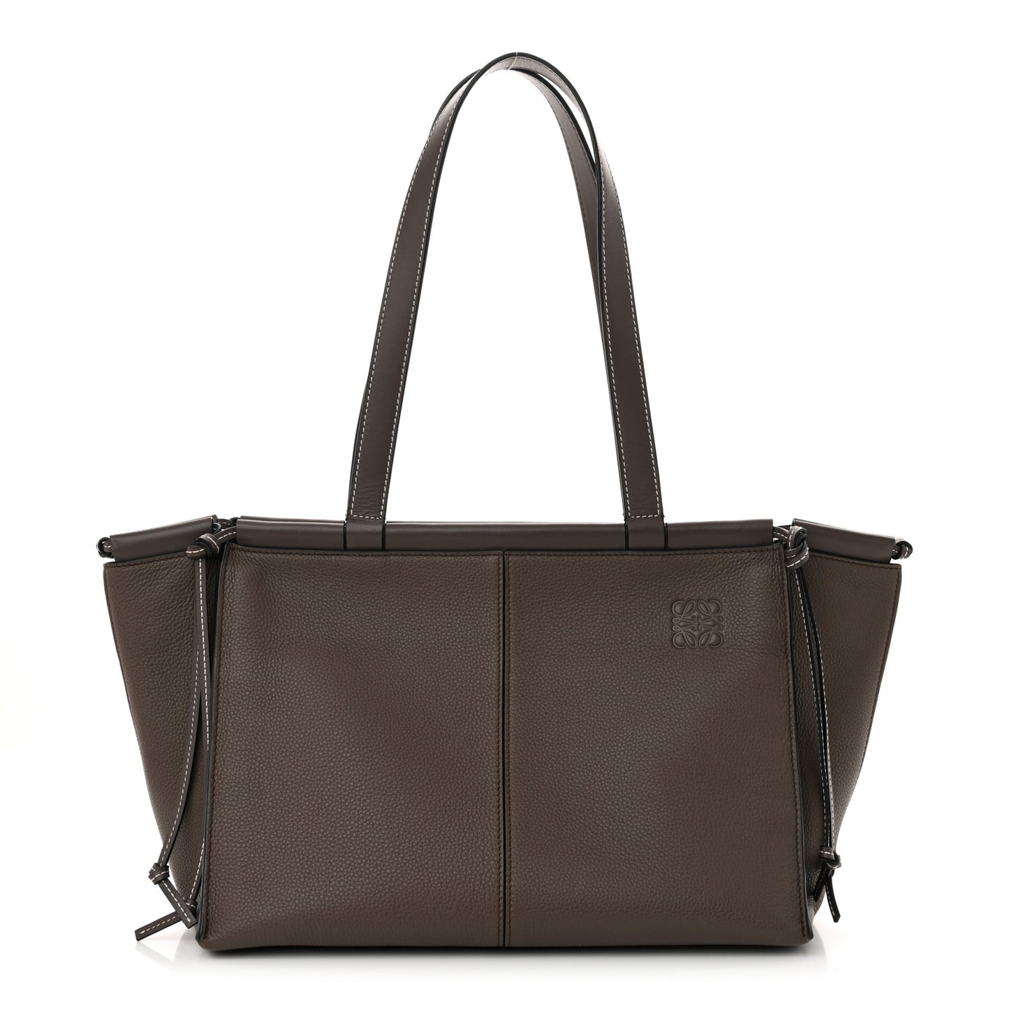 Soft Grained Calfskin Small Cushion Tote Ebony