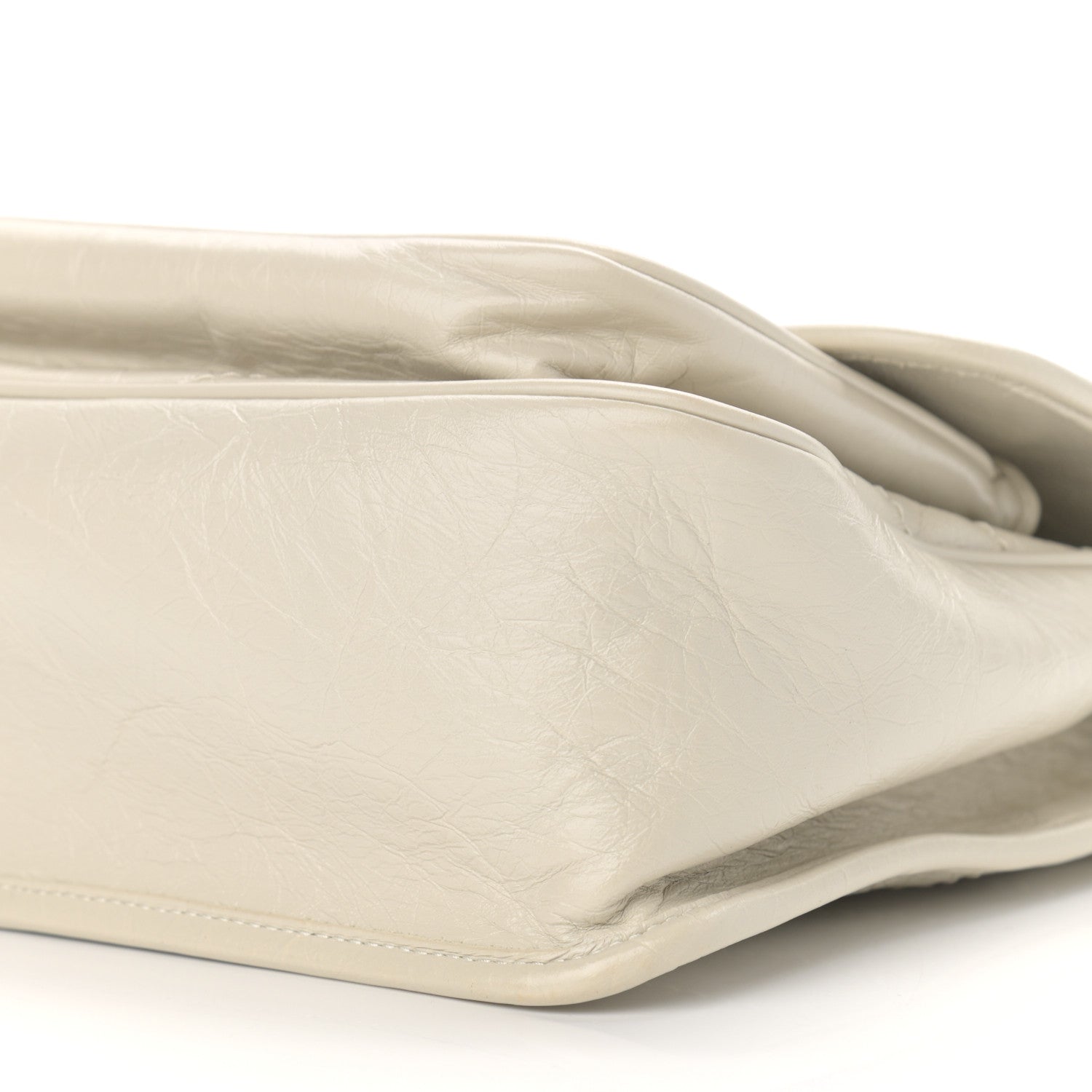 Saint Laurent Crinkled Calfskin Matelasse Monogram Medium Niki Chain Satchel Ivory 10 of 11