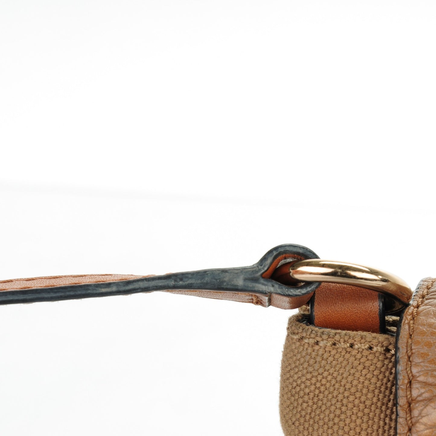 Mega Check Grainy Calfskin Small Gowan Messenger Bag Saddle Brown