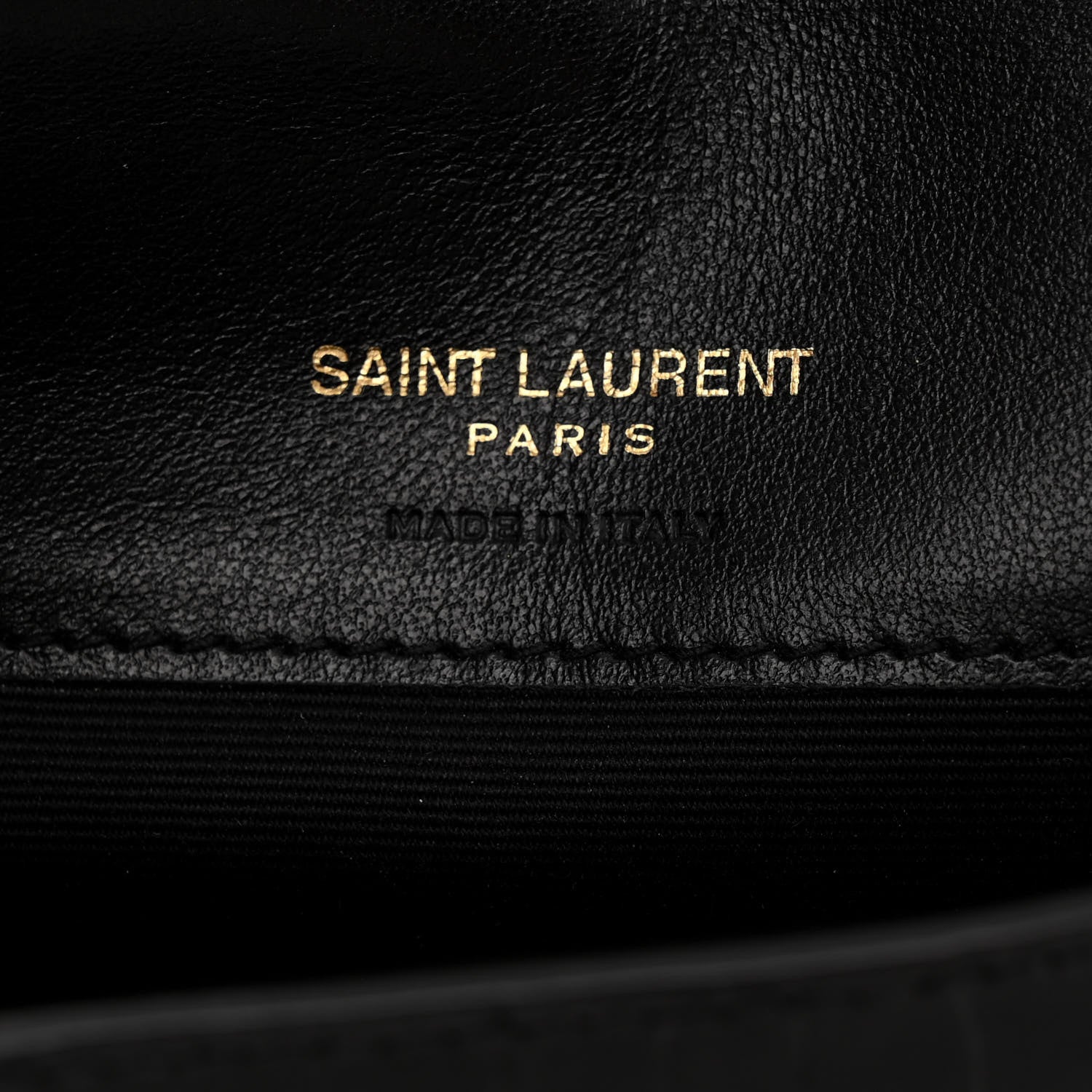 Saint Laurent Crocodile Embossed Monogram Phone Holder Crossbody Black 6 of 9