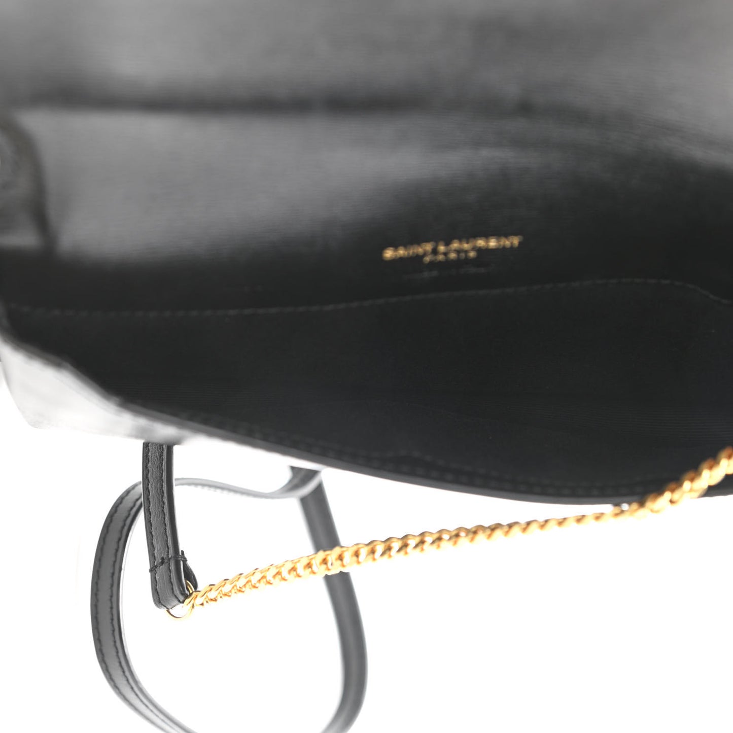 Smooth Calfskin Monogram Phone Holder Crossbody Black